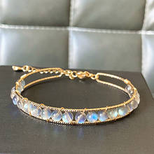 BOEYCJR Natural Labradorite Moonstone Beads  Bangles & Bracelets Handmade Jewelry Yoga Energy Bracelet for Women or Men 2024 - buy cheap