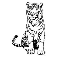 Car Stickers Personalized Funny Tiger Sitting Pattern Car Decoration Stickers Waterproof Cover Scratch Black/white, 20cm*13cm 2024 - buy cheap