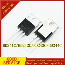 Transistores de potencia NPN de silicona, 10 Uds., BD241C TO-220 BD241 BD242C BD243C BD244C 2024 - compra barato