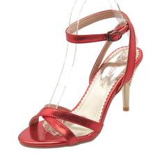 Большие размеры 9, 10, 11, 16, босоножки на высоком каблуке Женская обувь женская летняя обувь с пряжкой и открытым носком 2024 - купить недорого