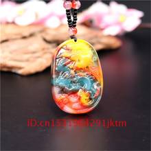 Natural Carved Women Jewelry Jade Pendant Gifts for Phoenix Necklace Hand Men Jadeite Color Charm Fashion Dragon Beads Amulet 2024 - buy cheap