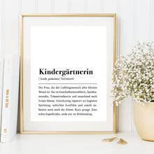 Erzieherin Definition Plakat Prints Kindergärtnerin Dankeschön Geschenk Modern Poster Black White Canvas Painting Wall Decor 2024 - buy cheap