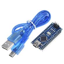 Плата микроконтроллера Atmega328 ATmega328P для Arduino NANO 3,0 с проводом, плата мини-USB Nano V3.0 CH340 CH340G 5 в 16 м 2024 - купить недорого