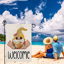 Летний Садовый флаг, пляжные гномы, праздничный солнечный свет, уличный декор, украшение для двора, флаг для свадебной вечеринки, домашний декор 2024 - купить недорого