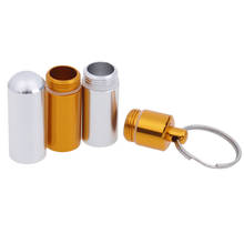 Pill Box Capsule Shape Aluminum Pill Case Keychain Outdoor Pocket Pill Holder Container Delicate Medicine Box Hot 2024 - buy cheap