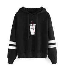 Sudadera con capucha para mujer, suéter con estampado de salpicaduras de café helado, Charli DAmelio, bordado a mano, color negro, chándal 2024 - compra barato