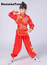 Ropa de kungfu chino para niños, conjuntos de artes marciales, wushu, bordado de lentejuelas de dragón, traje de actuación de escenario, 2021 2024 - compra barato