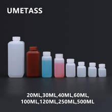 UMETASS-botella de plástico vacía con tapa, contenedor de cosméticos de grado alimenticio, rellenable de viaje, 20ml/30ml/40ml/100ml/250m/500ml 2024 - compra barato