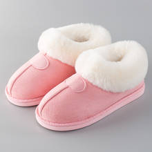 Women Slippers Winter Fur slippers for Women Home shoes Flock Non slip Rubber House shoes Furry Slipper Indoor Size 41 46 2024 - buy cheap