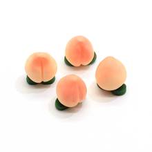 20*18MM Resin 3D Fruit Peach Cabochons Kawaii Resin 3D Fruit Flatback Cabs Craft Beads For Jewelry Making DIY 2024 - buy cheap