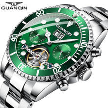 GUANQIN Automatic Watch Men Skeleton Tourbillon Mechanical Watch Sport Waterproof Automatic Watch Clock Man relogio masculino 2024 - buy cheap