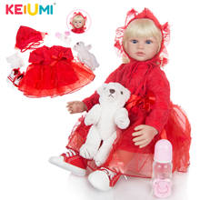 KEIUMI-Muñeca de silicona de fantasía para bebés, muñeco de recién nacido de 24 pulgadas, con almohada de tela de 60 cm 2024 - compra barato