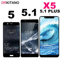 For Nokia 5.1 Plus LCD Display Touch Screen TA 1024 1027 1044 1053 1008 1030 1109 1075 For Nokia 5 5.1 Plus LCD Display X5 2024 - buy cheap