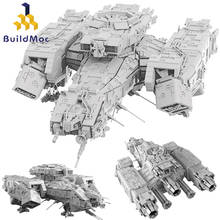 Buildmoc Space Movie 1979 Alien USCSS Nostromo Spaceship Transporter Ship Military Interstellar Cargo Ship Building Blocks Toys 2024 - buy cheap