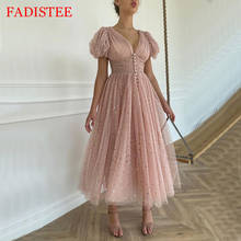 Lace Tulle V-neck Prom Dresses Short Sleeves Robe De Soirée De Mariage Vestido De Fiesta De Boda Платья для выпускного 2024 - buy cheap