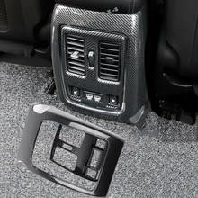 Fibra de carbono assento traseiro saída ventilação ar capa para jeep grand cherokee 2011 2012 2013 2014 2015 2016 2017 2018 2024 - compre barato