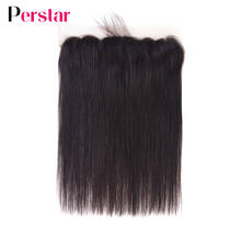 Perstar 13X4 Inch Pre Plucked Lace Frontal Closure Brazilian Straight Human Hair Lace Frontal Free Part Frontal with Baby Hair 2024 - buy cheap