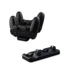 Carregador usb duplo para ps4, suporte com doca de carregamento sem fio para playstation 4 ps4 2024 - compre barato