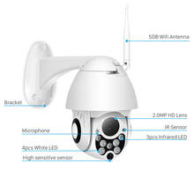 1080P Wifi IP Camera Outdoor PTZ Speed Dome Wireless Camera Pan Tilt 4X Digital Zoom Network wireless security cameras for home 2024 - buy cheap