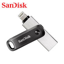SanDisk-unidad Flash USB SDIX60N iXPand, disco U, conector Lightning OTG, 128GB, 256GB, 3,0 Stick, MFi, para iPhone y iPad 2024 - compra barato