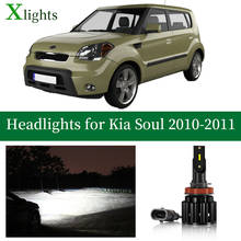 Xlights para Kia Soul 2010 2011 Bombilla LED para faros delanteros Luz de carretera baja Canbus Sin fallas Bombilla para faros delanteros súper brillante Accesorios para luces LED automáticas Parte 12V 24V 6000K 2024 - compra barato