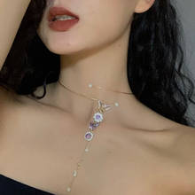 Zevideorlly colar feminino com corrente o, colar geométrico de metal com corrente o, para festa, joia elegante e da moda 2024 - compre barato