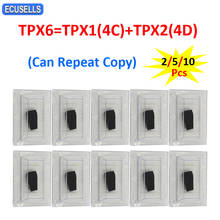 2/5/10Pcs TPX6 Ceramic Chip Car Key Chip TPX6 Transponder Chip=TPX1(4C)+TPX2(4D) Carben ( Can Repeat Copy) 2024 - buy cheap