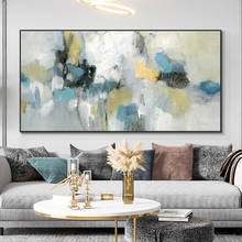 Abstract Yellow White Painting 100% Hand Painted Oil Painting On Canvas With Gold Foils Modern Wall Art For Home Decoration 2024 - buy cheap