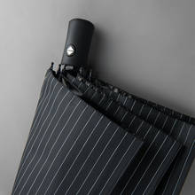 Sombrilla de negocios a rayas totalmente automática/Manual, 3 pliegues, Simple, a la moda, protector solar, para sol y lluvia 2024 - compra barato