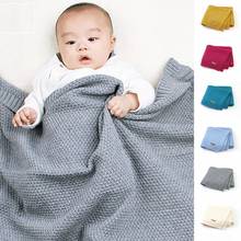 Kids Blanket Baby Stroller Blanket Simple Baby Blankets Knitted Newborn Swaddle Wrap Soft Toddler Sofa Crib Quilt 2024 - buy cheap