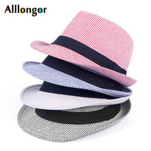 New 2022 Spring Autumn British style Casual Fedora Hat Men Chapeu Masculino Sombrero Mujer Women Hats Striped Print Jazz Hat 2024 - buy cheap