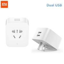 Original xiaomi mijia tomada inteligente wi fi controle contagem de energia interruptor do temporizador dupla tomada usb padrão tomada tomada 2024 - compre barato