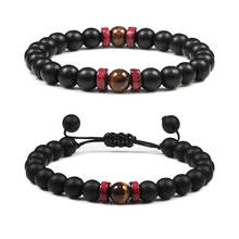 Prayer Men Women Bracelet Black Natural Stone Beads Braided Distance Couple Bracelets Bangles Adjustable Yoga Charm Jewelry Gift 2024 - buy cheap