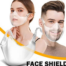 Mascarilla facial de plástico reutilizable, máscara transparente para la boca, utensilios de Cocina, envío directo, 1-10 unidades 2024 - compra barato