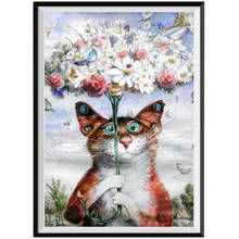 5D DIY Diamond Painting Cross Stitch Landscape animal Rhinestone  circular Diamond Embroidery Needlework gift 2024 - buy cheap