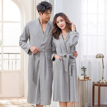 Autumn Winter Couple Bathrobe Full Pure Cotton Keep Warm Dressing Gowns Long Bath Robe Man Women Hotel Spa Soft Bridesmaid Robes 2024 - buy cheap