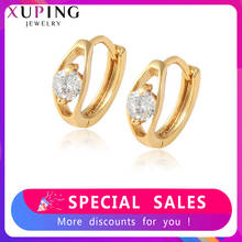 Xuping jóias brincos requintados de cor de ouro puro para presentes românticos femininos 80316 2024 - compre barato