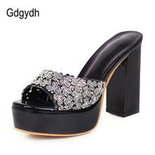 Gdgydh 2021 Summer High Heels Sandals Women For Party White Wedding Shoes Bride Platform Summer Shoes Open Toe Pvc Sexy Crystal 2024 - buy cheap