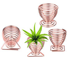 Hot Air Plant Overhead Planting Stand Flower Pot Plant Display Rack, Live Tropical Plants, 4 Pieces, Rose Gold 2024 - buy cheap