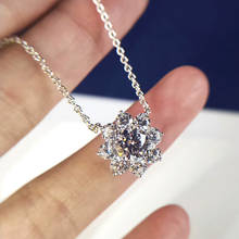 Luomansi 40CM Sun Flower Necklace Luxury 925 Sterling Silver 1ct  Moissanite Necklace Party Fine Jewelry 2024 - buy cheap