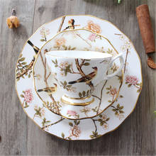 Coffee Ceramic Cup Magpie Tableware Grade Bone China 8inch Steak Plate Afternoon Tea Cup Cake Tray Wavy Golden Edge Dinnner Tool 2024 - buy cheap