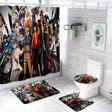 Japanese Anime Bathroom Set 4 Piece Naruto Polyester Fabric Shower Curtain Custom Bathroom Accessories Curtains With Hooks 2024 - buy cheap