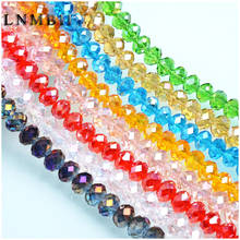 Faceted shiny Austria Glass Crystal Rondelle Beads Loose Spacer Beads For Jewelry Making DIY Bracelet Necklace 4/6/8/10/12/14mm 2024 - buy cheap