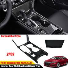 AU05 -ABS Carbon Fiber Gear Interior Gear Shift Box Water Cup Holder Panel Cover Trim Fit for Honda Accord 10Th Gen 2018+ 2024 - buy cheap