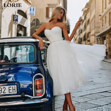 LORIE Princess Wedding Dress A Line Knee Length Sweetheart Short Bridal Gowns Vestidos de novia Boho Wedding Gown 2024 - buy cheap