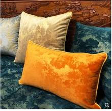 Modern simple velvet cushion cover living room sofa pillowcase orange bedside waist pillowcase 2024 - buy cheap
