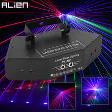 ALIEN-escáner de línea de haz de luz RGB a todo Color, proyector láser DMX para escenario, efecto de iluminación, DJ, Fiesta Disco, vacaciones, baile, navidad 2024 - compra barato