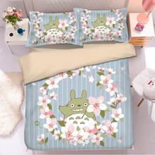 Popular Anime Totoro 3D Bedding Set Duvet Covers Pillowcases Comforter Bedding Sets Bedclothes Bed Linen Totoro bedding sets 05 2024 - buy cheap