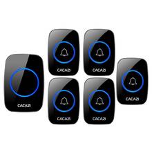 CACAZI Wireless Doorbell Waterproof 300M Bell US EU UK Plug Smart Family Doorbell Ring Intelligent Home furnishing Bell 220V 2024 - buy cheap