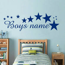 Boys Name Wall Decals Custom Name With Stars Decoration Children Bedroom Self-adhesive Vinyl Nursery Desk Window Stickers Y445 2024 - buy cheap